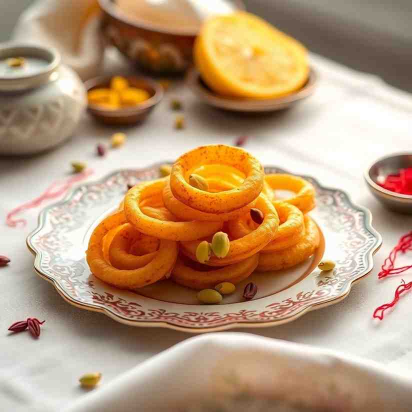 Afghan Jelabi Simple Sweet Dish Recipe with Saffron